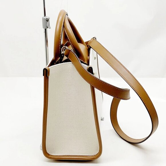 JIMMY CHOO Tote Bag White Canvas 599-051925 - Picture 4 of 13